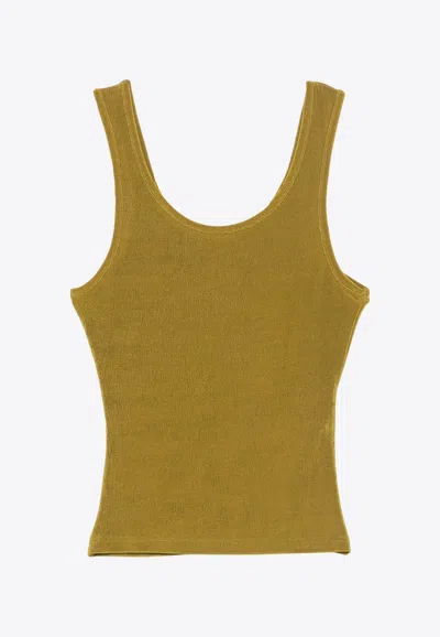 Ami Alexandre Mattiussi Scoop Neck Tank Top In Brown