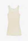 Ami Alexandre Mattiussi Ami Paris U-neck Sleeveless Tank Top In Ivory