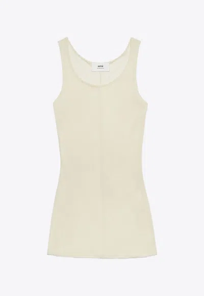 AMI ALEXANDRE MATTIUSSI SCOOP-NECK TANK TOP
