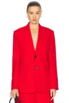 Ami Alexandre Mattiussi Red Wool Semi-lined Jacket Red