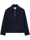 Ami Alexandre Mattiussi Semi Zipped Jacket Blue In Blue