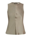 Ami Alexandre Mattiussi Ami Paris Crewneck Sleeveless Top In Nude