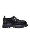 Ami Alexandre Mattiussi Shark-sole Derby Lace-up Shoes In Black