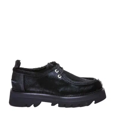 Ami Alexandre Mattiussi Shark-sole Derby Lace-up Shoes In Black