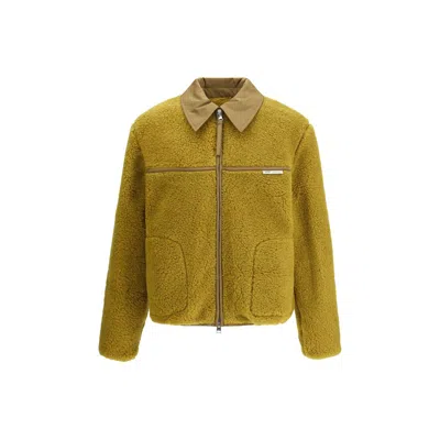 AMI ALEXANDRE MATTIUSSI SHEARLING BOMBER JACKET