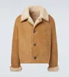 Ami Alexandre Mattiussi Beige Shearling Jacket With Buttons Closure In Brown