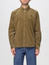 Ami Alexandre Mattiussi Adc Button-down Shirt Long Sleeves In Brown