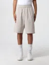 Ami Alexandre Mattiussi Ami Paris Cotton Bermuda Shorts With Logo In Beige