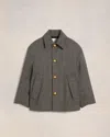 Ami Alexandre Mattiussi Ami Alexandre Mattiuss Oversized Short Belted Coat In Dark Coffee/  Off White