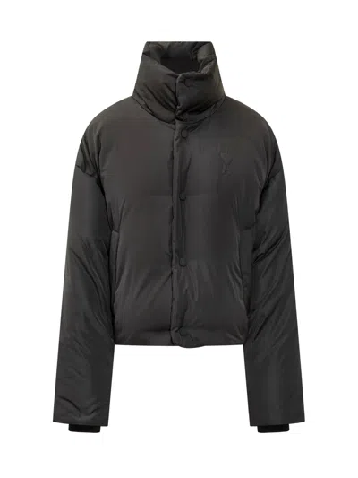 Ami Alexandre Mattiussi Short Down Jacket In Noir