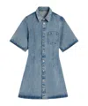 Ami Alexandre Mattiussi Mini Dress Ami De Coeur In Denim In Blue