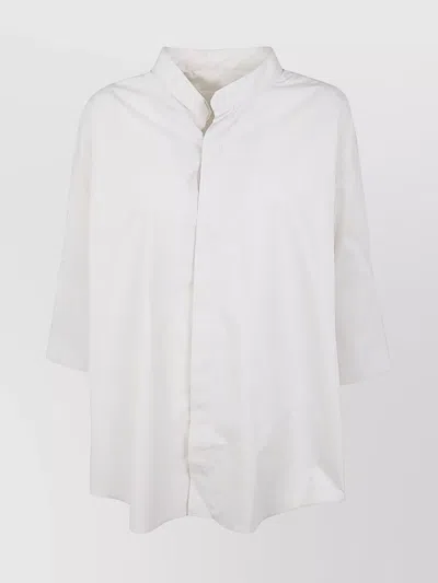 AMI ALEXANDRE MATTIUSSI SHORT SLEEVE MANDARIN COLLAR SHIRT