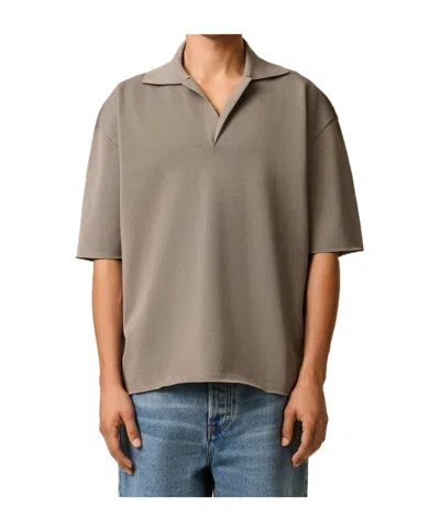 Ami Alexandre Mattiussi Short Sleeve Polo Shirt In Brown