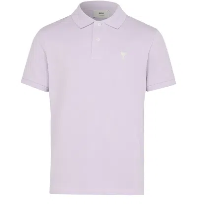 Ami Alexandre Mattiussi Short-sleeved Polo Shirt In Purple
