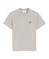 Ami Alexandre Mattiussi Ami Paris T-shirt Ami De Coeur Grey In Cotton Men In Gray