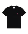Ami Alexandre Mattiussi Ami De Coeur Black T-shirt In Black