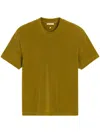 Ami Alexandre Mattiussi Khaki Rib Jersey Short Sleeve T-shirt Green In Brown