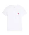 Ami Alexandre Mattiussi Ami Paris Ami De Coeur White Oversize T Shirt In White
