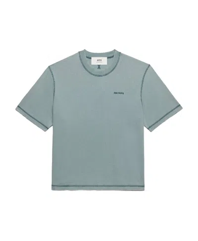 Ami Alexandre Mattiussi Short-sleeved T-shirt With Round Neck In Green
