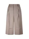 Ami Alexandre Mattiussi Paris Faille High Waisted Knee-length Shorts
