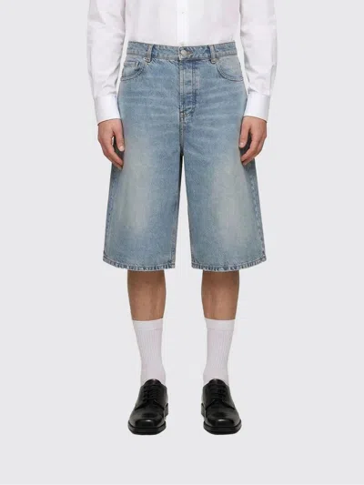Ami Alexandre Mattiussi Large Fit Bermuda Shorts 14 Bleu Used In Blue