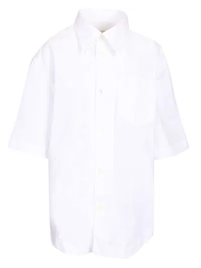 Ami Alexandre Mattiussi Short-sleeved Poplin Shirt Shirts White