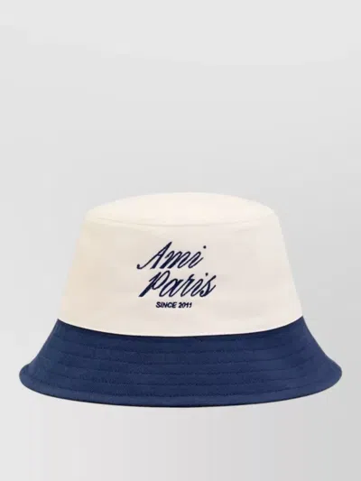 Ami Alexandre Mattiussi Signature Logo Hat Two Tone Design In Neutral