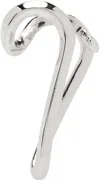 Ami Alexandre Mattiussi Silver Alan Crocetti Edition Abstract Heart Single Ear Cuff In Silver/900