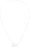 Ami Alexandre Mattiussi Silver Ami De Coeur 2 In 1 Chain Necklace In 900 Silver