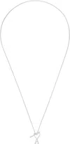 Ami Alexandre Mattiussi Silver Ami De Coeur Chain Necklace In 900 Silver