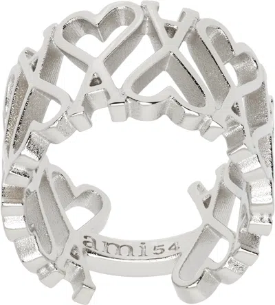 Ami Alexandre Mattiussi Silver Ami De Coeur Ring In Silver/900