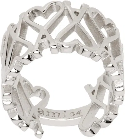 Ami Alexandre Mattiussi Silver Ami De Coeur Ring In Silver/900