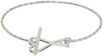 Ami Alexandre Mattiussi Silver Ami De Cœur Bracelet In Silver/900