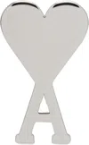 Ami Alexandre Mattiussi Silver Brass Ami De Coeur Single Stud Earring In Silver/900