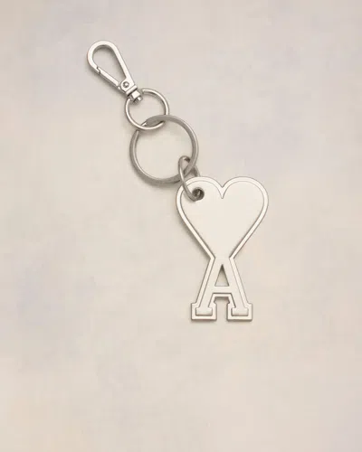 Ami Alexandre Mattiussi Silver Metal Ami De Coeur Keyring Silver