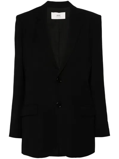 Ami Alexandre Mattiussi Single-breasted Blazer In 001 Black