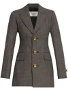 Ami Alexandre Mattiussi Ami Paris Single Breasted Fitted Jacket In Brown
