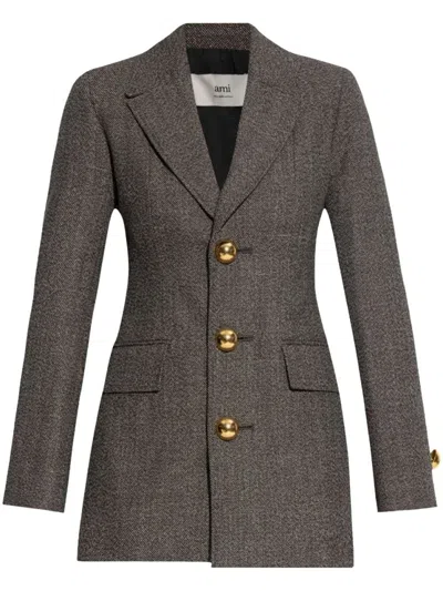AMI ALEXANDRE MATTIUSSI AMI SINGLE-BREASTED BLAZER