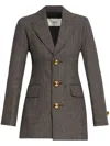 Ami Alexandre Mattiussi Ami Paris Single Breasted Fitted Jacket In Gray