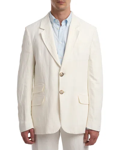 Ami Alexandre Mattiussi Single Breasted Gabardine Blazer In Neutral