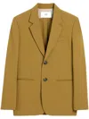 Ami Alexandre Mattiussi Single-breasted Blazer In Yellow
