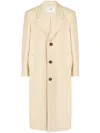 Ami Alexandre Mattiussi Single-breasted Coat In 718 Vanilla Cream