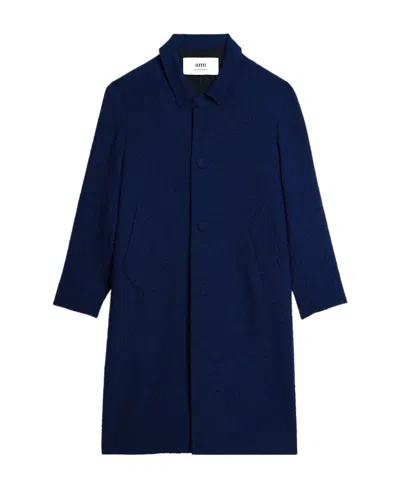 Ami Alexandre Mattiussi Single-breasted Coat In Black