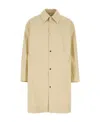 Ami Alexandre Mattiussi Ami Beige Cotton Mid-length Coat In Nude