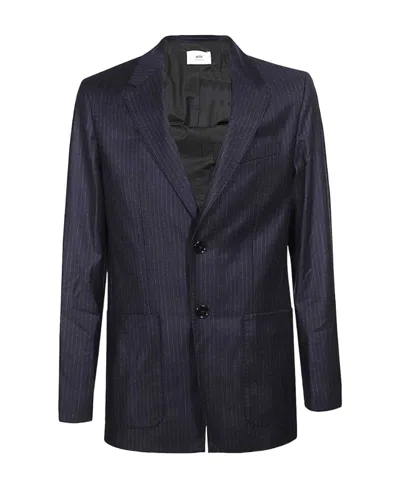 Ami Alexandre Mattiussi Single-breasted Suit Jacket In Black