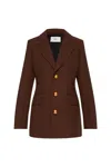 Ami Alexandre Mattiussi Single-breasted Tailored Blazer In Brown
