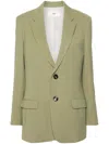 Ami Alexandre Mattiussi Single-breasted Textured Blazer In 351 Olive