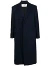 Ami Alexandre Mattiussi Single-breasted Virgin Wool Coat In Blue
