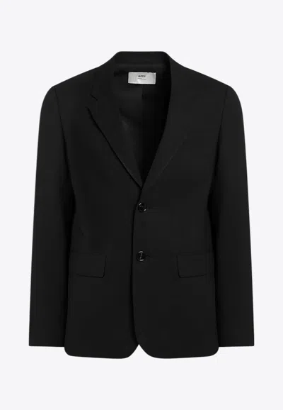 AMI ALEXANDRE MATTIUSSI SINGLE-BREASTED WOOL BLAZER