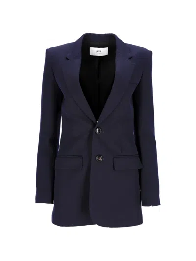 Pre-owned Ami Alexandre Mattiussi Single-breasted Wool Blazer In Blue